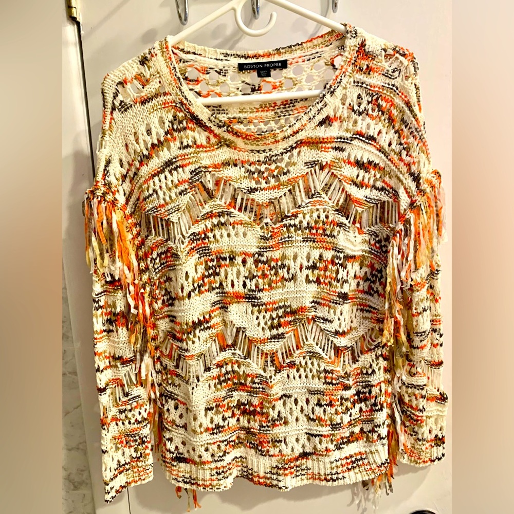 Boston Proper southwestern style sweater size small